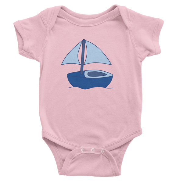 Romper Short Sleeve - Sailing Boat